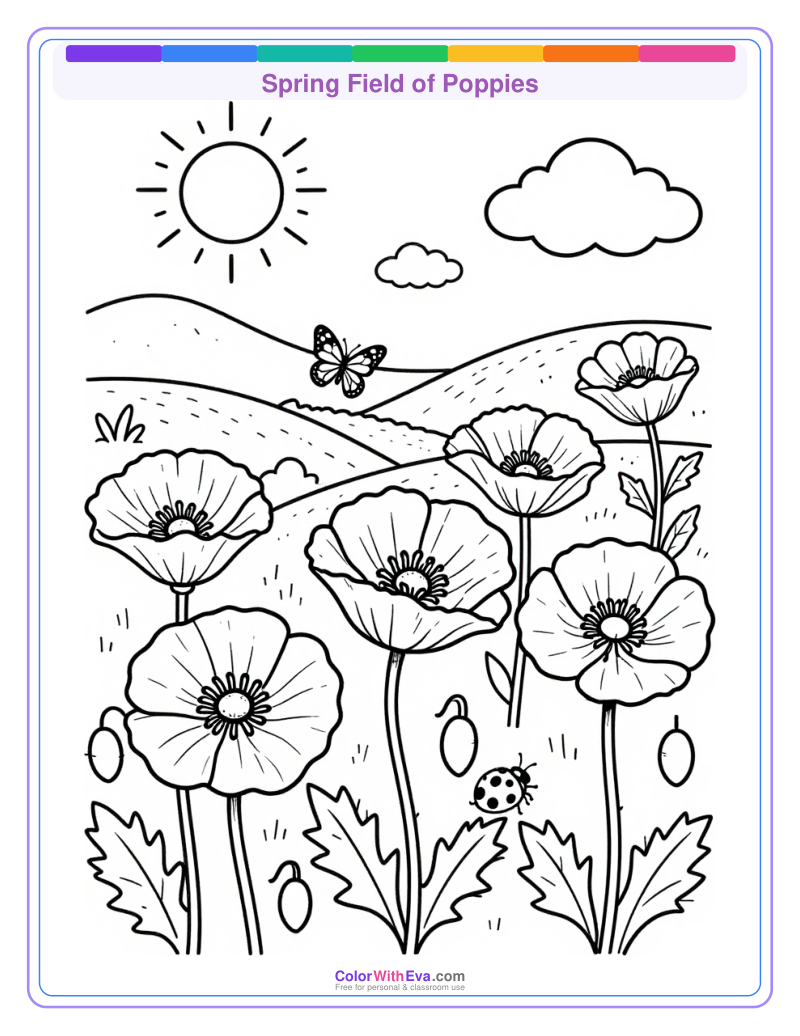 Spring Field of Poppies preview