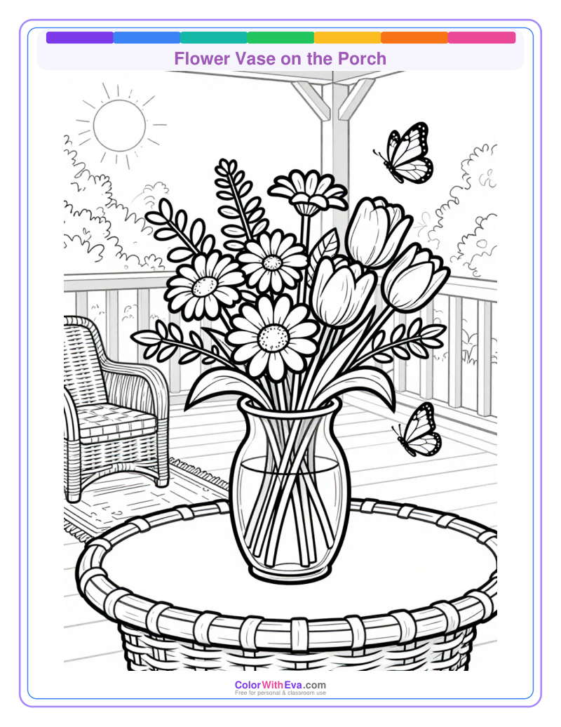 Flower Vase on the Porch preview