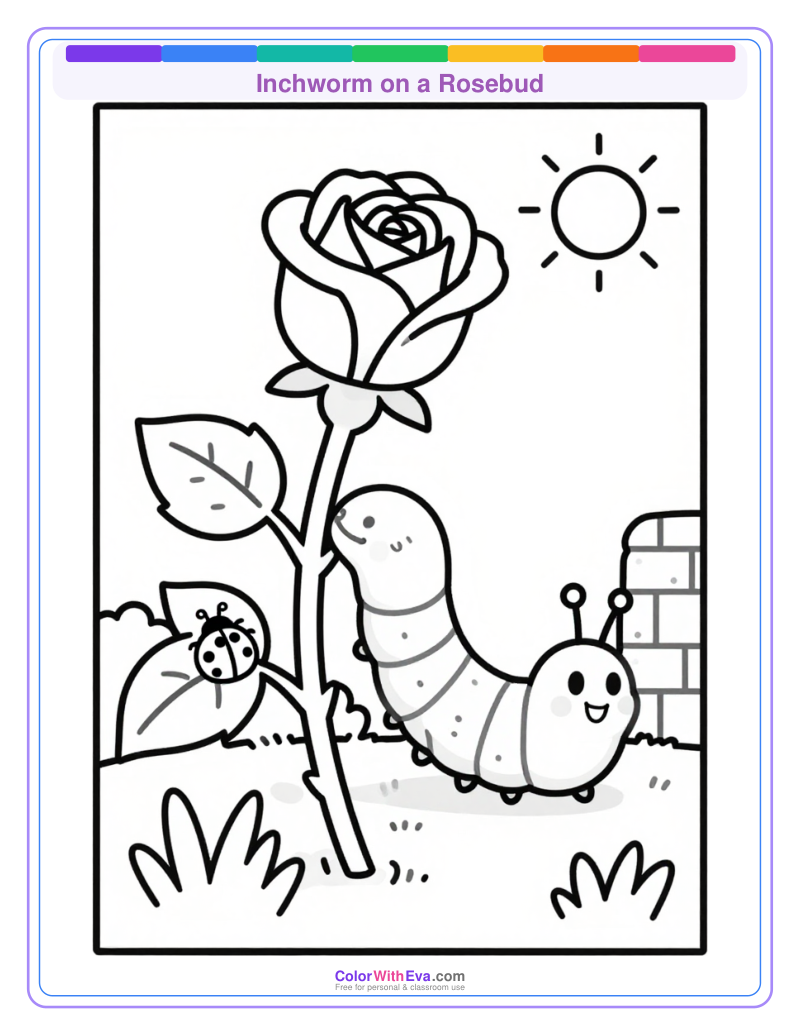 Inchworm on a Rosebud preview