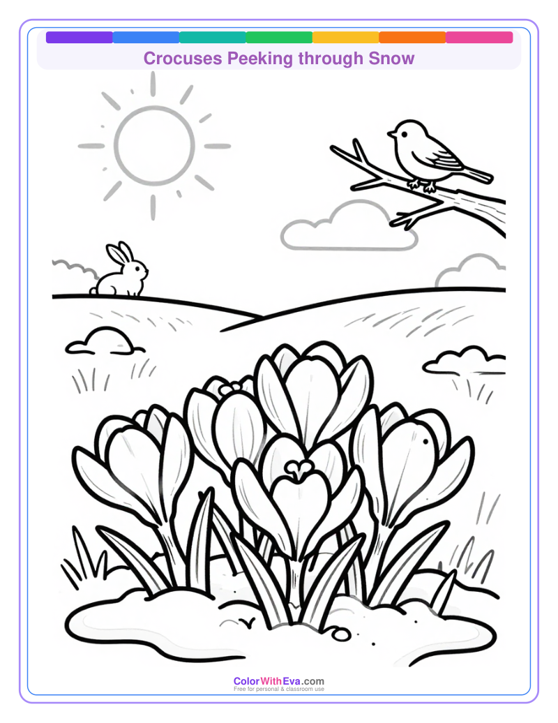 Crocuses Peeking through Snow preview