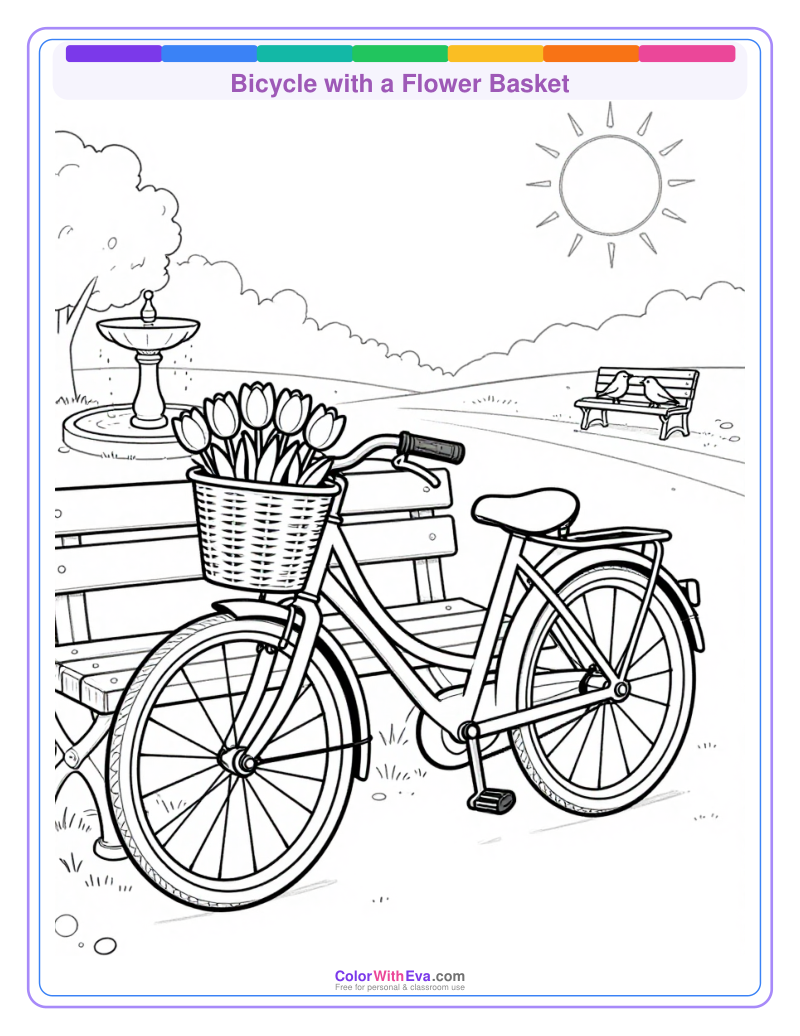 Bicycle with a Flower Basket preview