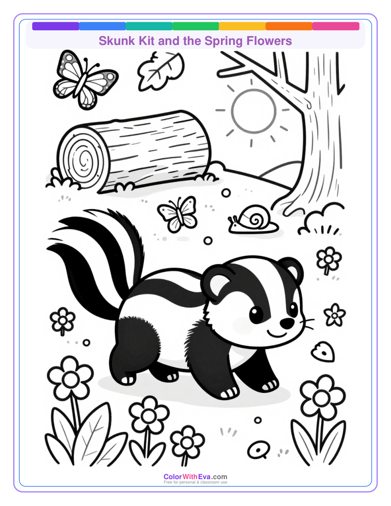 Skunk Kit and the Spring Flowers preview