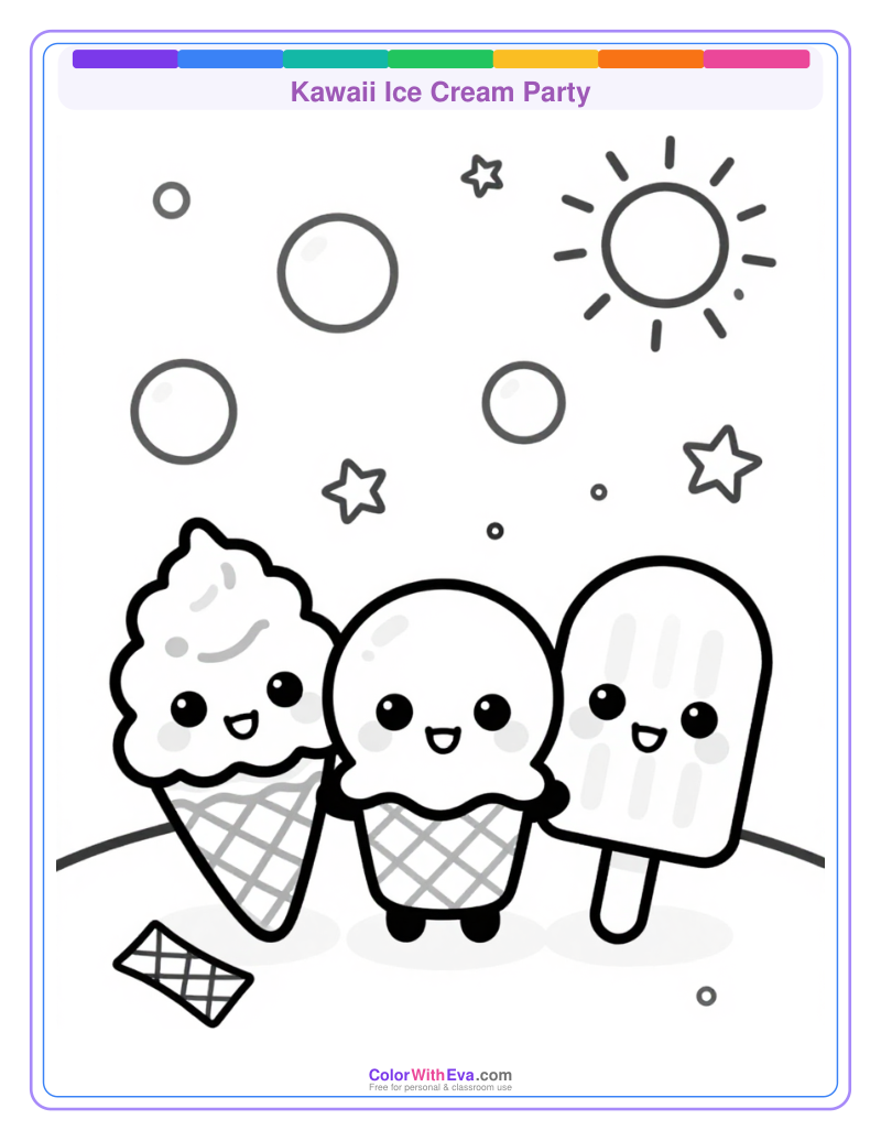 Kawaii Ice Cream Party preview