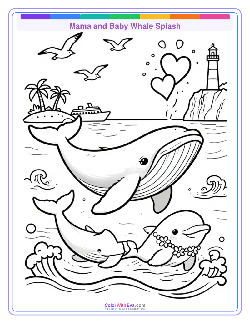 Mama and Baby Whale Splash thumbnail
