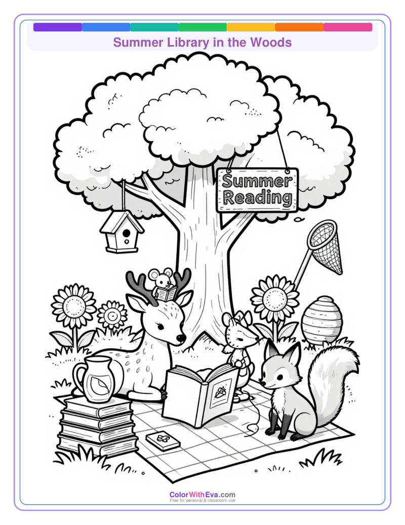 Summer Library in the Woods preview