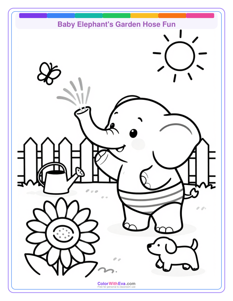 Baby Elephant's Garden Hose Fun thumbnail