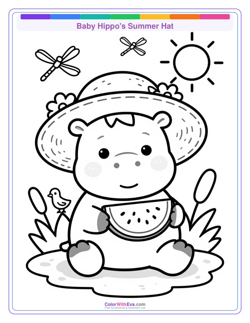 Baby Hippo's Summer Hat thumbnail