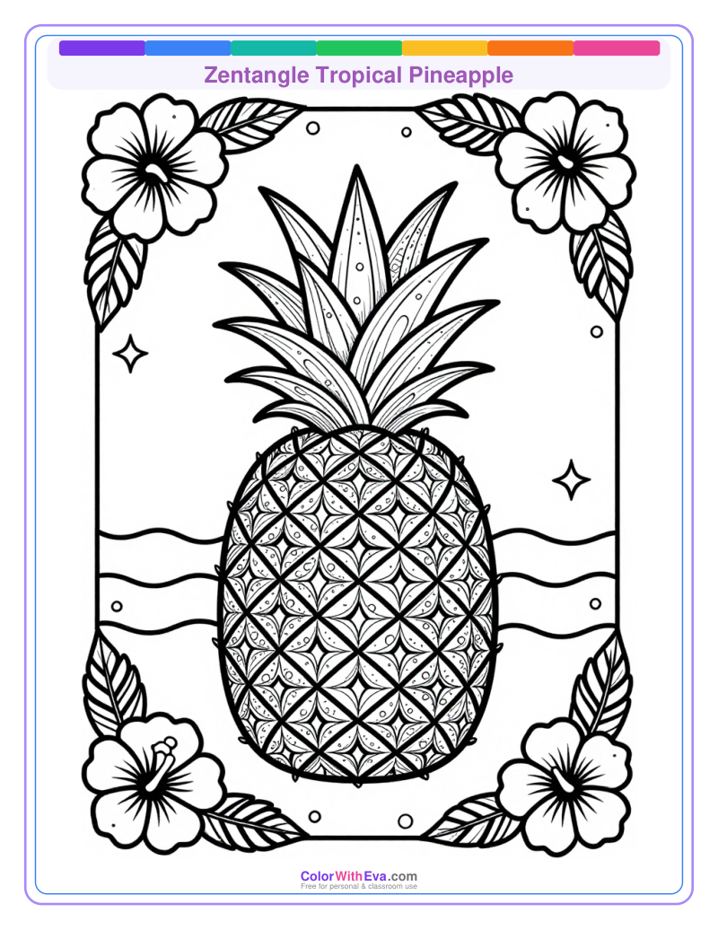 Zentangle Tropical Pineapple thumbnail