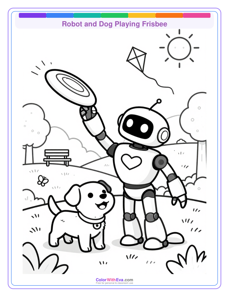 Robot and Dog Playing Frisbee thumbnail
