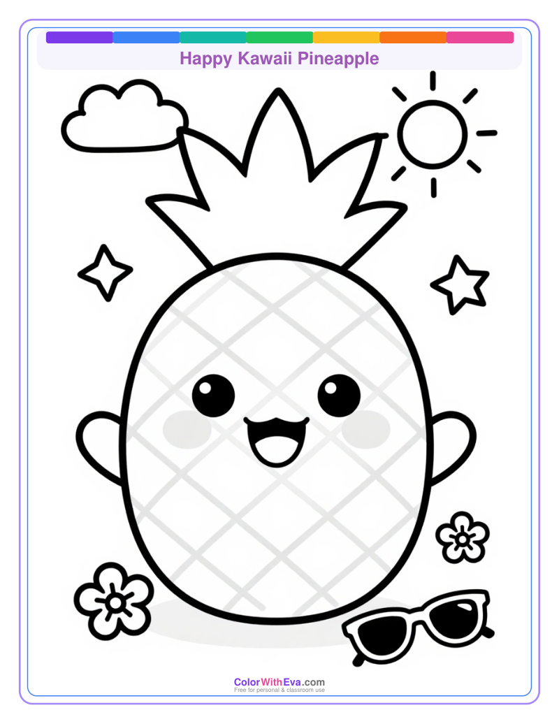 Happy Kawaii Pineapple preview