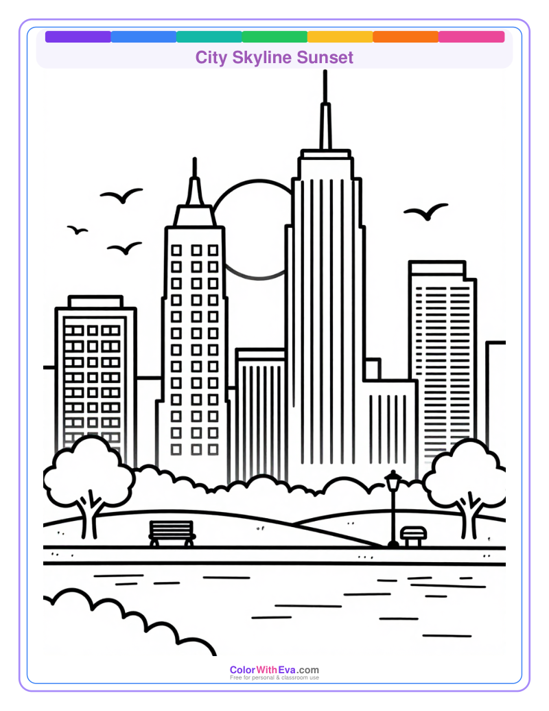 City Skyline Sunset preview