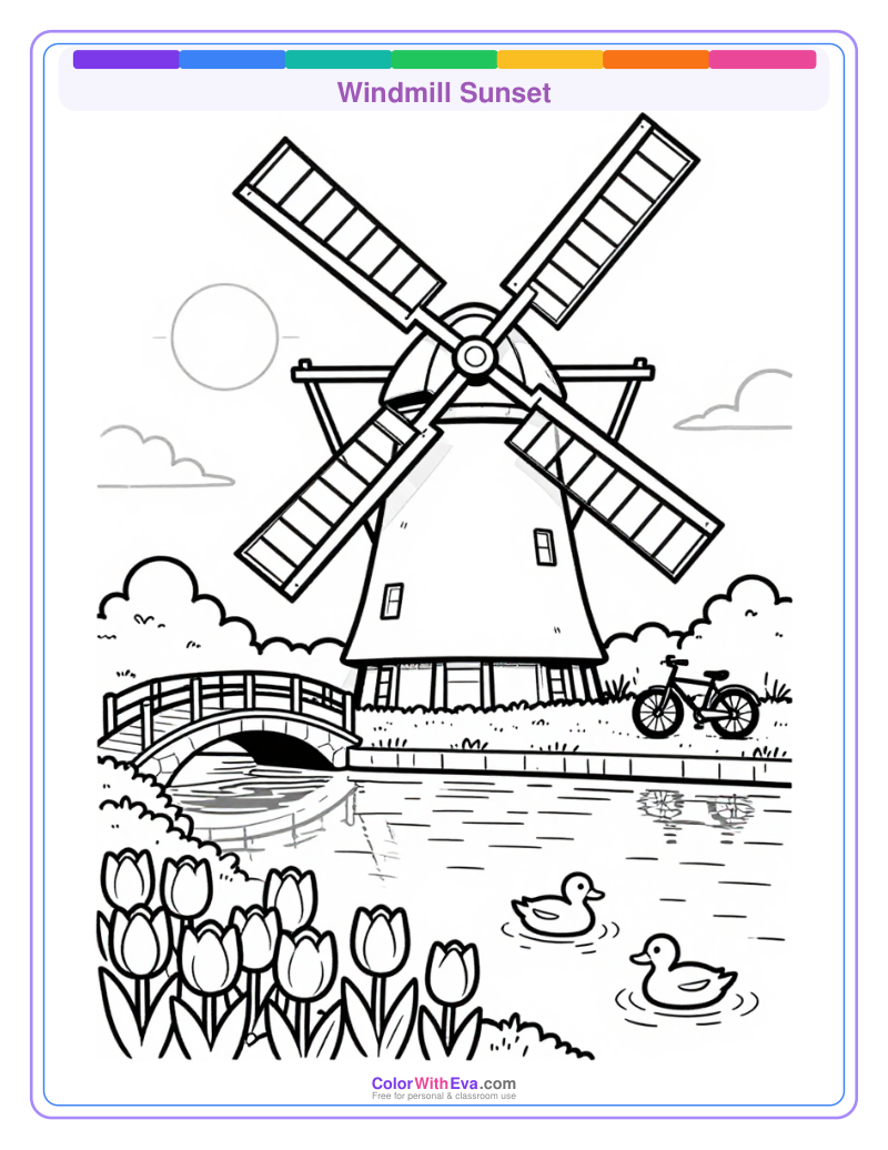 Windmill Sunset preview