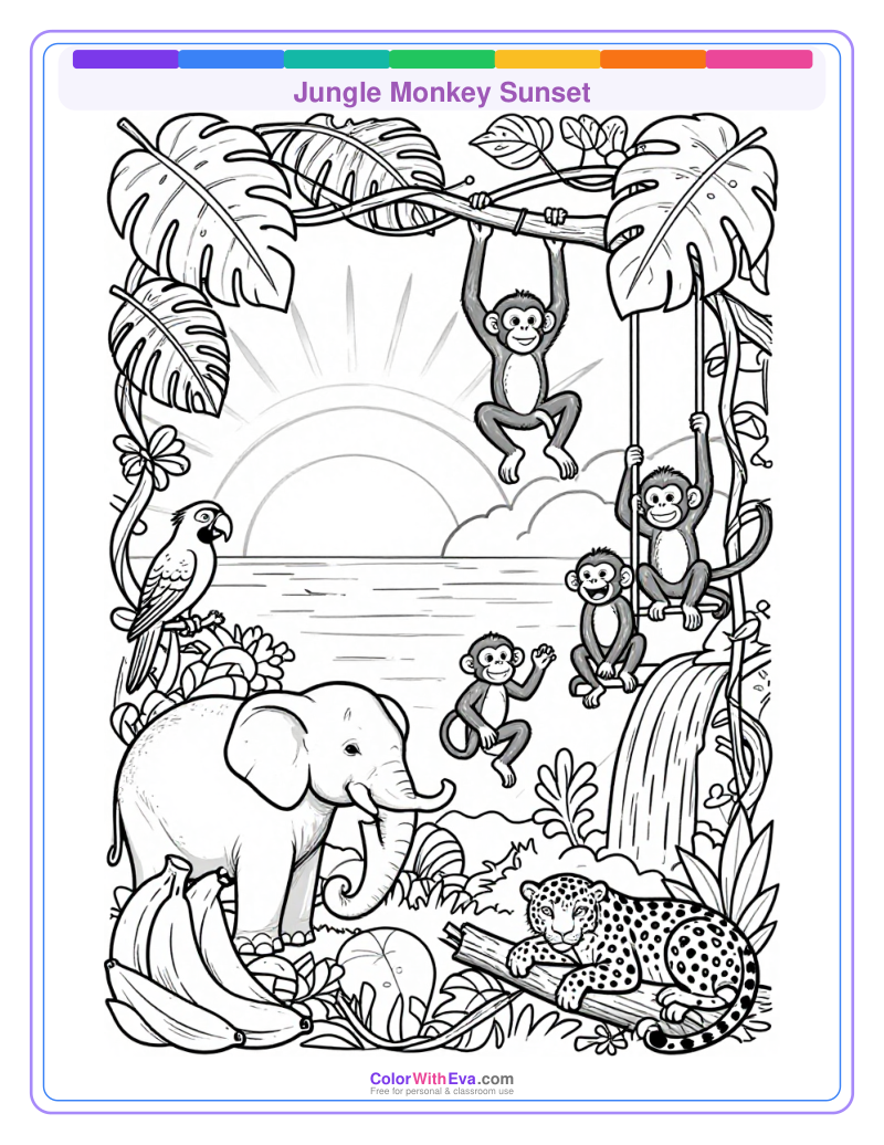 Jungle Monkey Sunset thumbnail