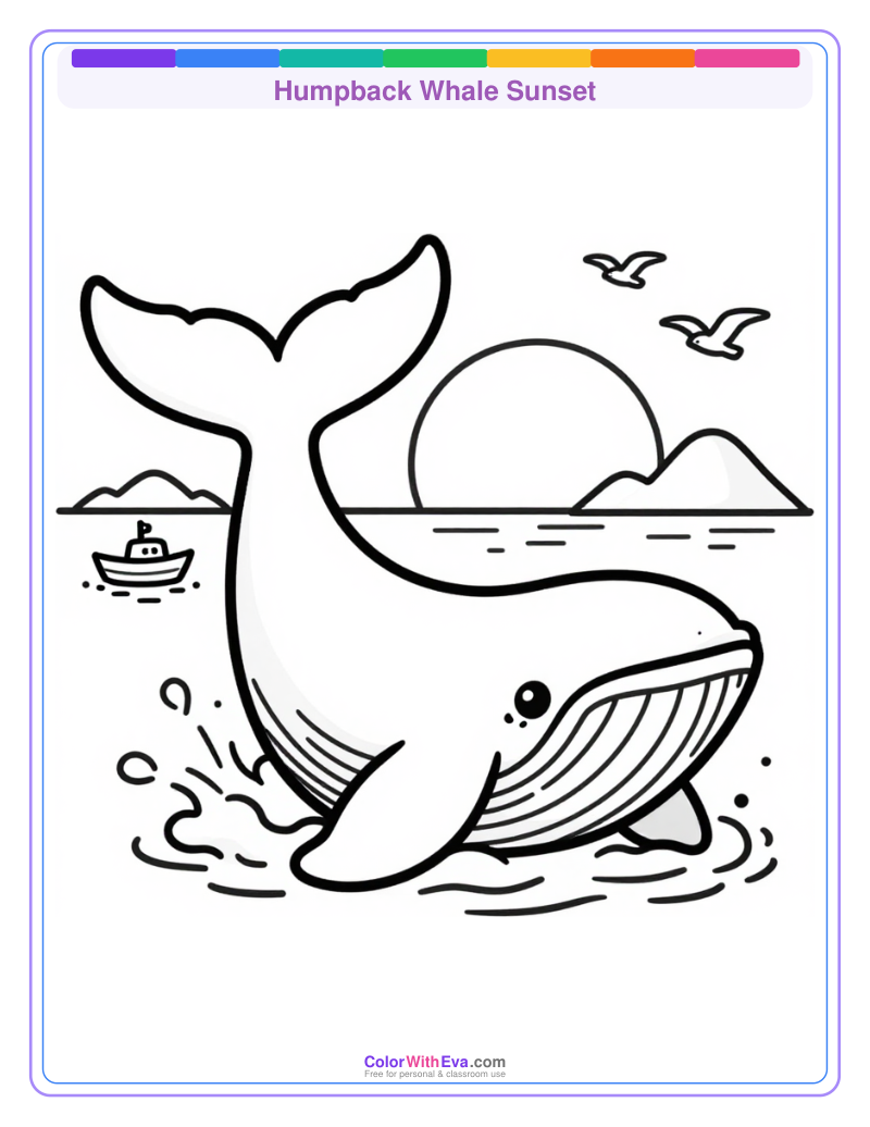 Humpback Whale Sunset preview