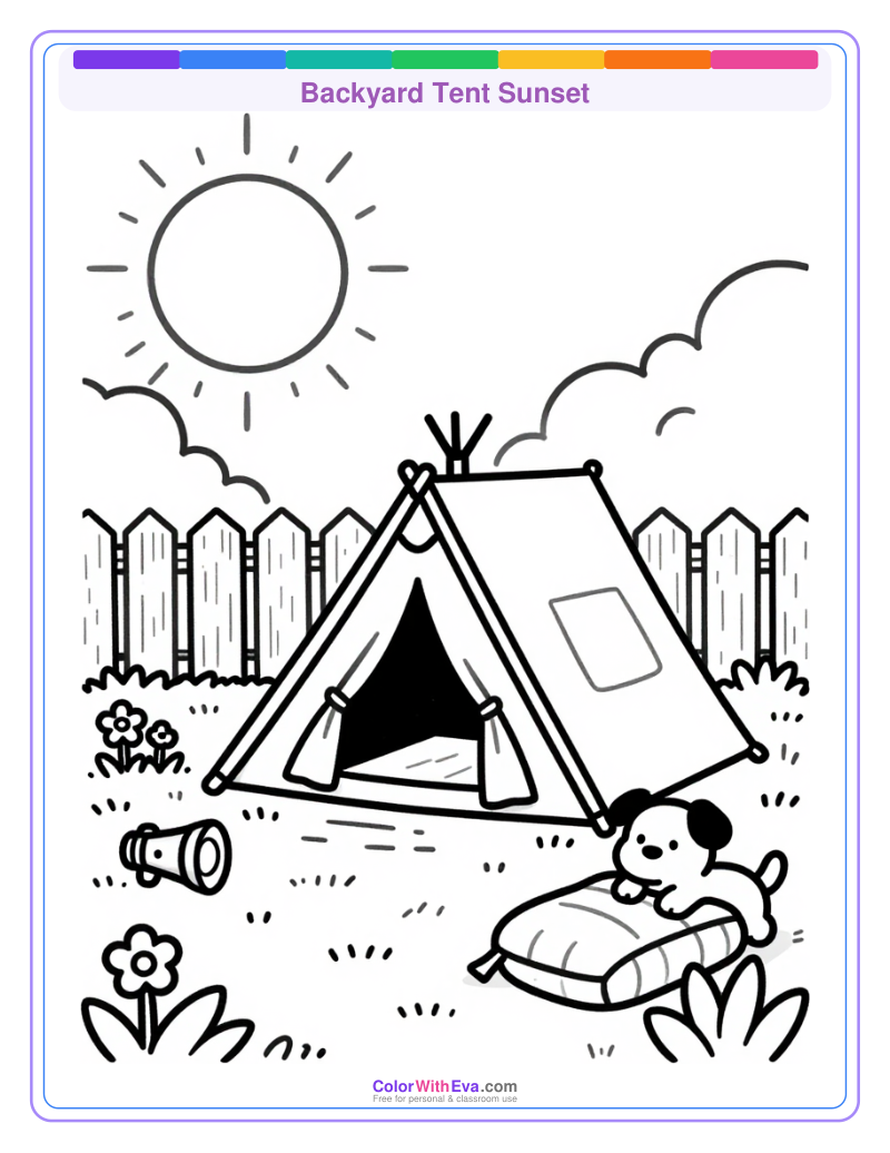 Backyard Tent Sunset preview