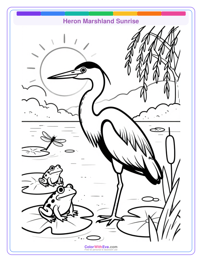 Heron Marshland Sunrise preview