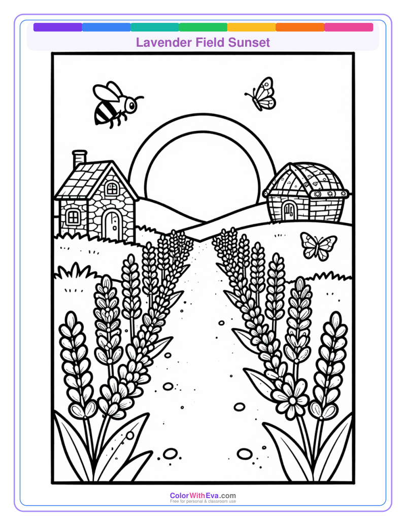 Lavender Field Sunset preview