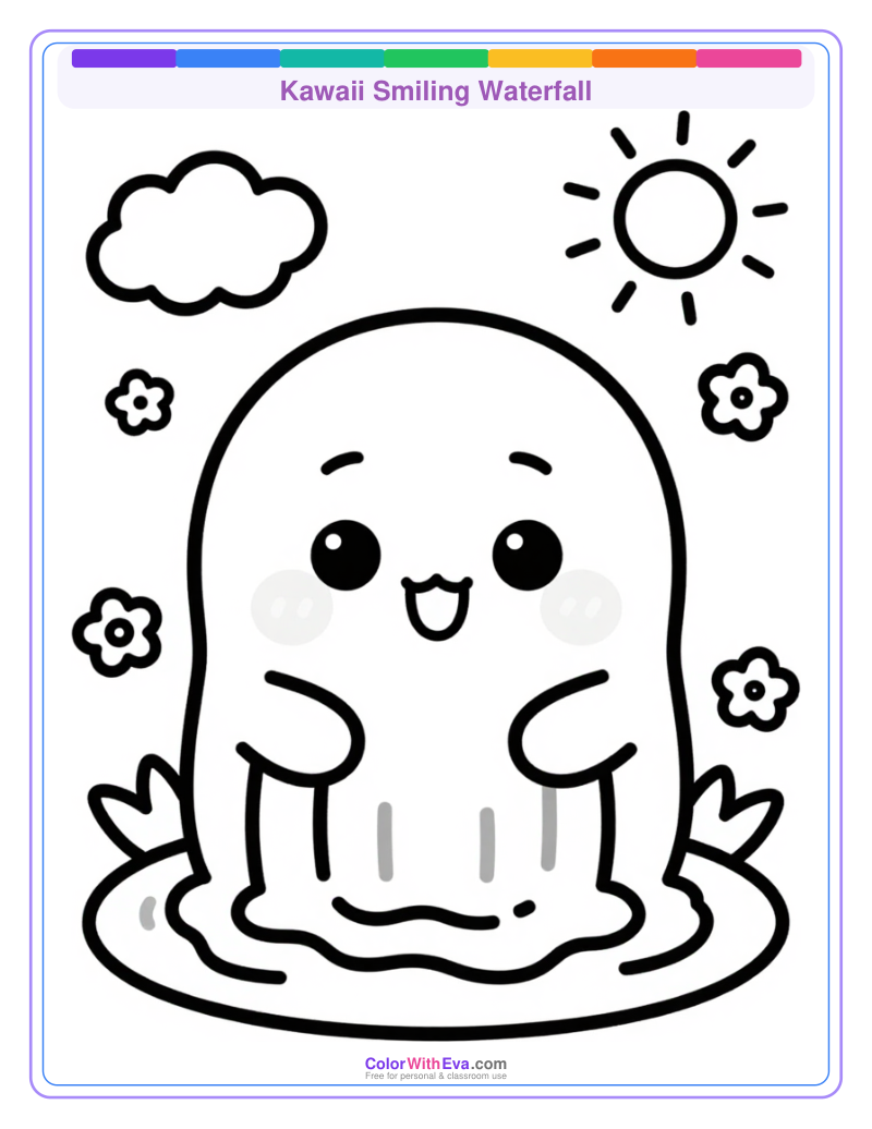 Kawaii Smiling Waterfall preview