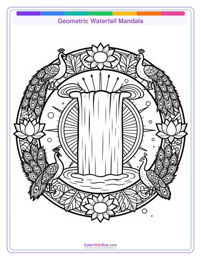 Geometric Waterfall Mandala thumbnail