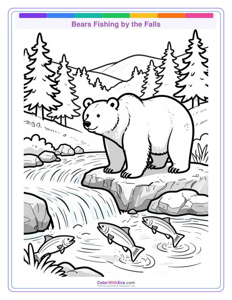 Bears Fishing by the Falls preview