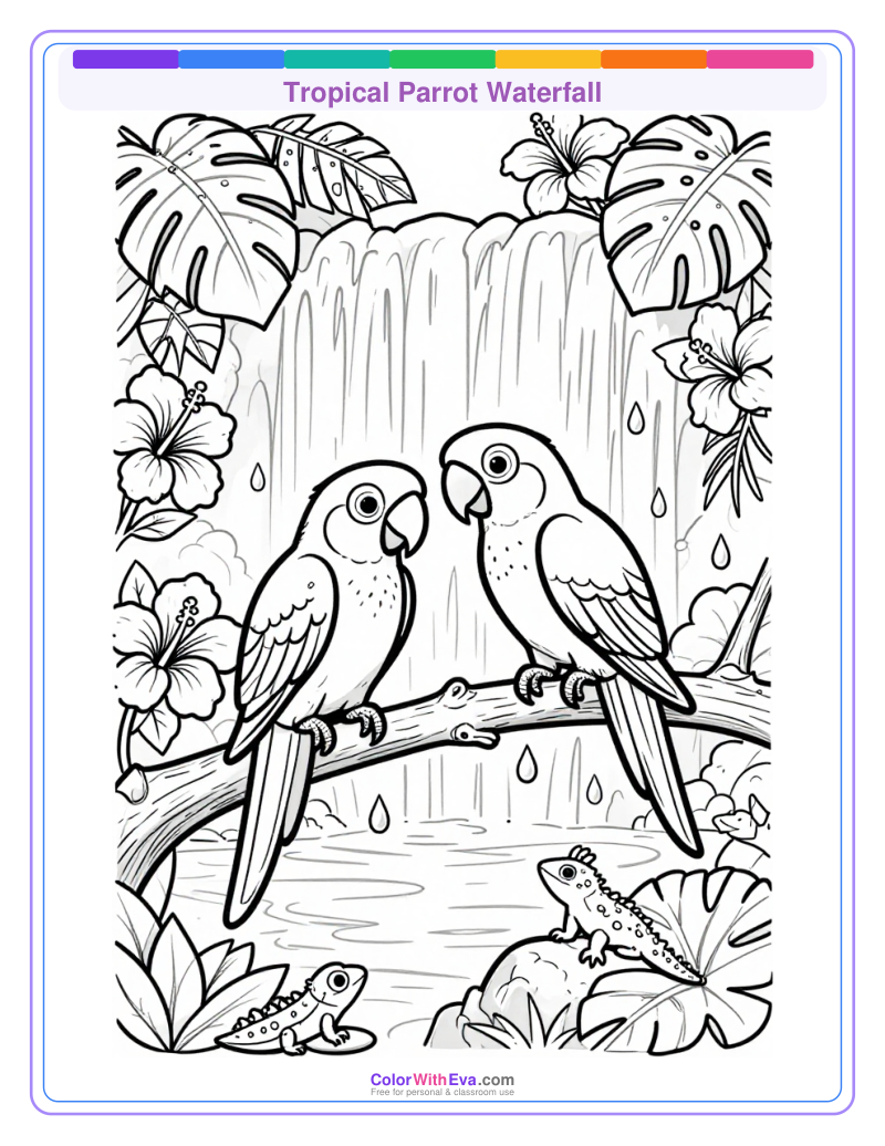 Tropical Parrot Waterfall preview