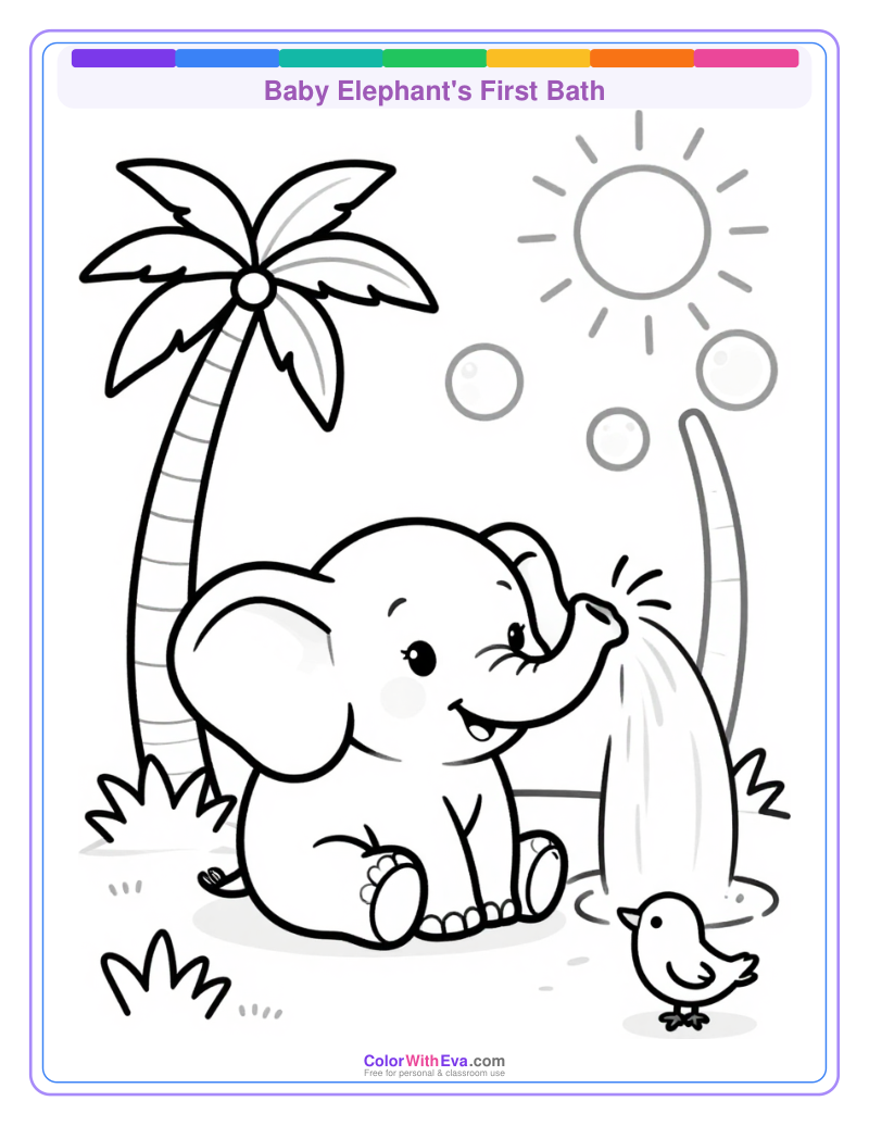 Baby Elephant's First Bath thumbnail
