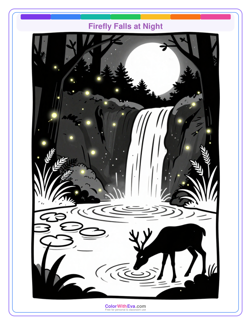 Firefly Falls at Night preview