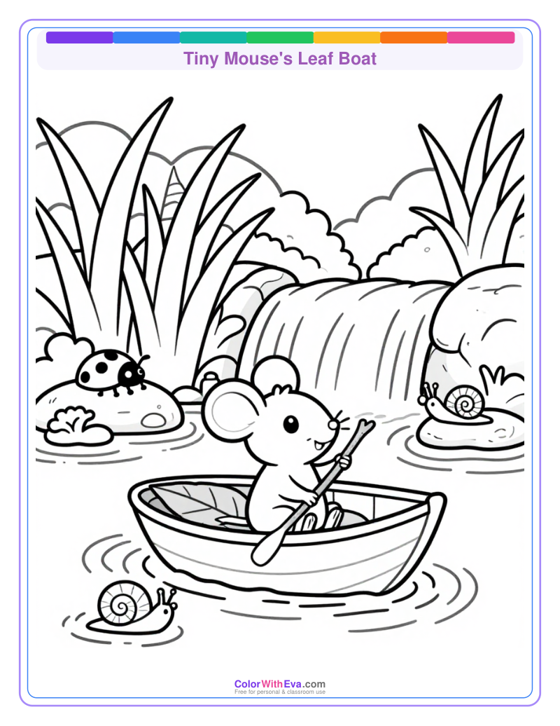 Tiny Mouse's Leaf Boat preview