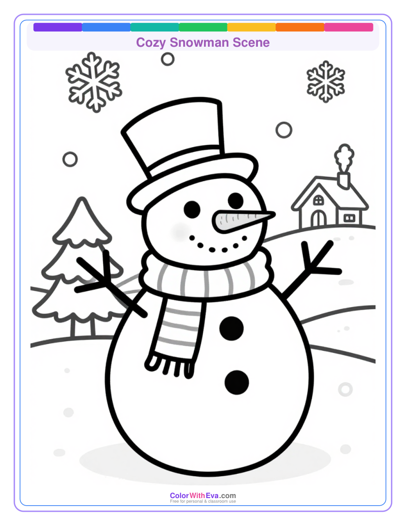 Cozy Snowman Scene preview