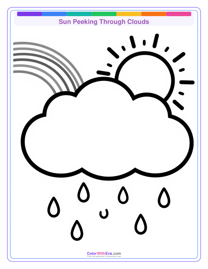 Sun Peeking Through Clouds preview