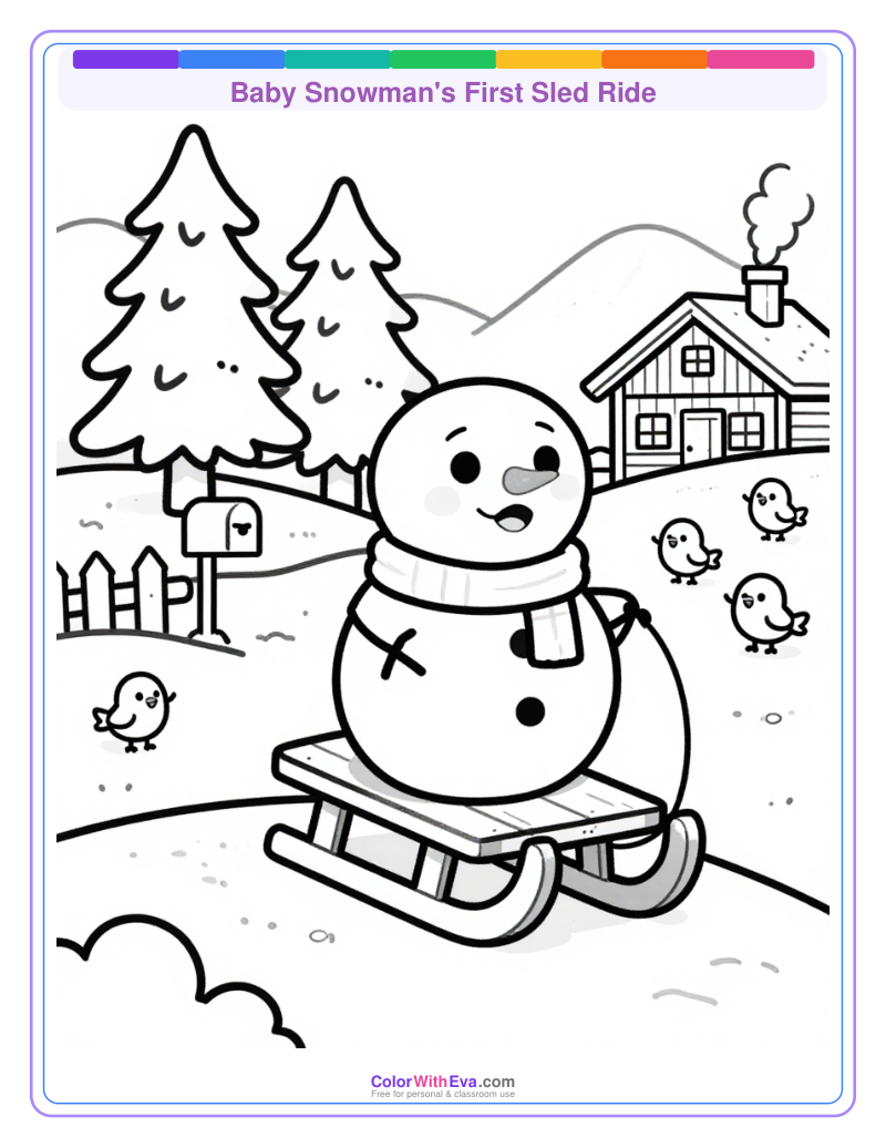 Baby Snowman's First Sled Ride thumbnail