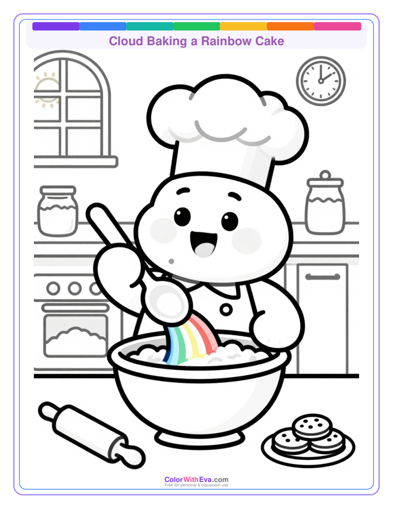 Cloud Baking a Rainbow Cake thumbnail
