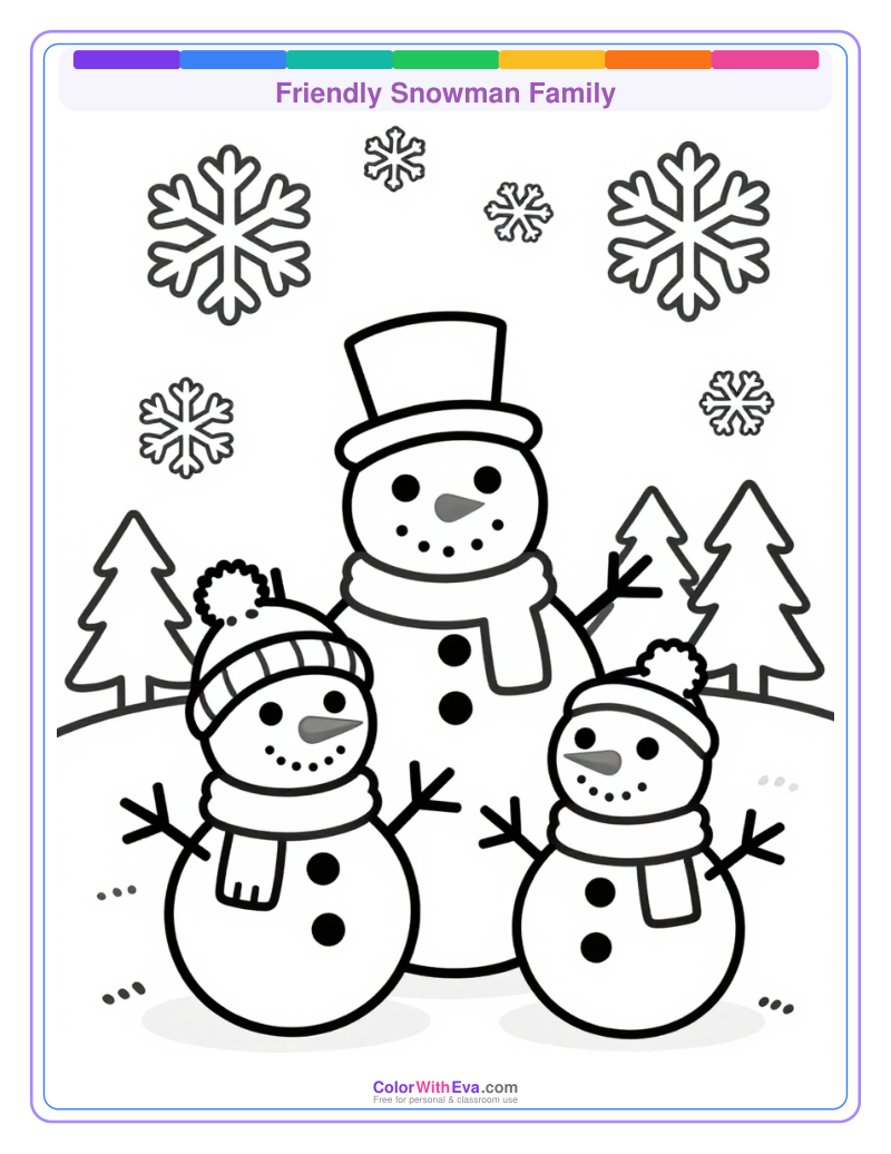 Friendly Snowman Family preview
