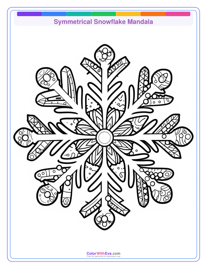 Symmetrical Snowflake Mandala thumbnail