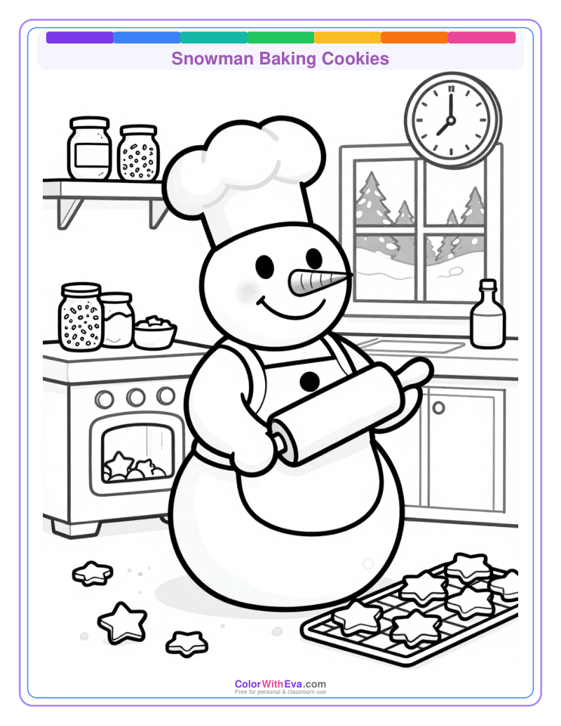 Snowman Baking Cookies preview