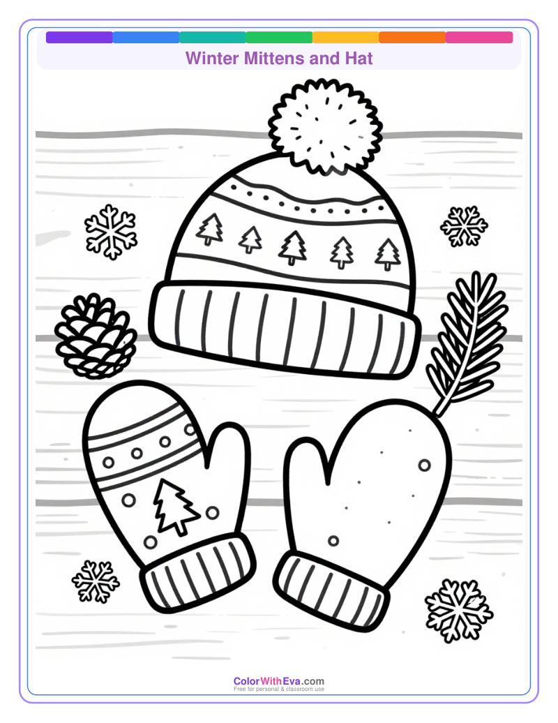 Winter Mittens and Hat preview