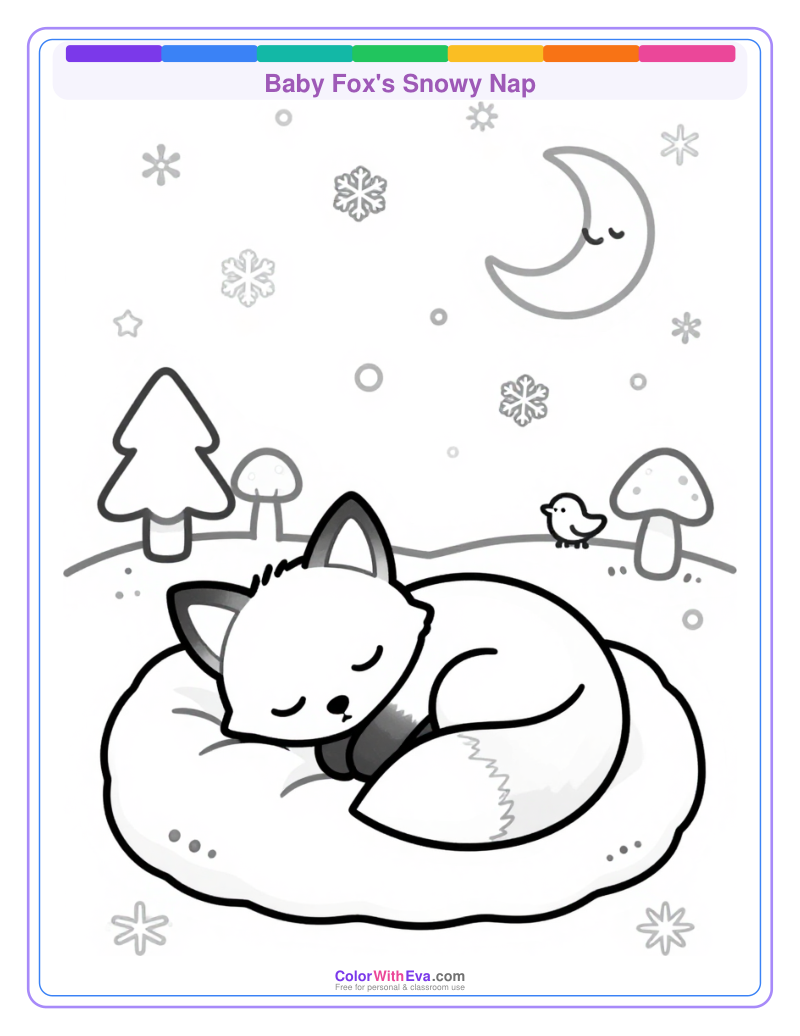 Baby Fox's Snowy Nap thumbnail