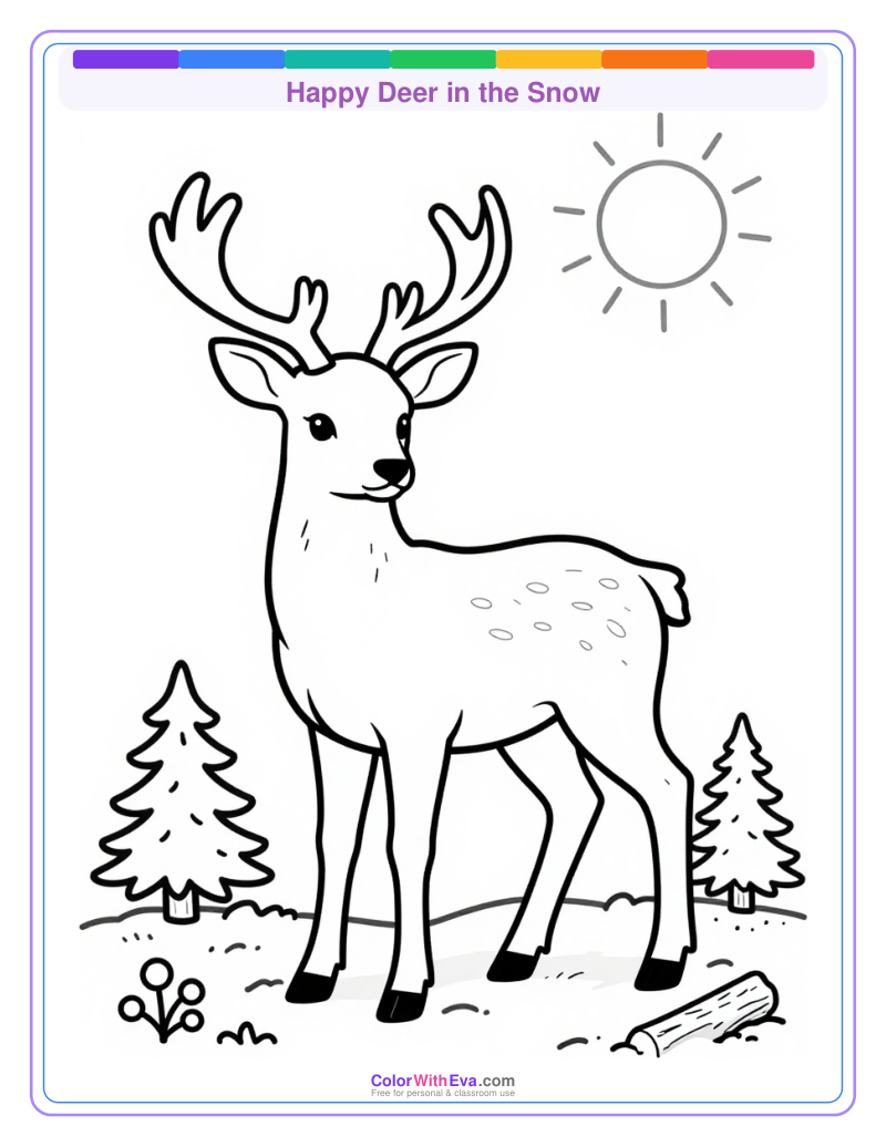 Happy Deer in the Snow preview
