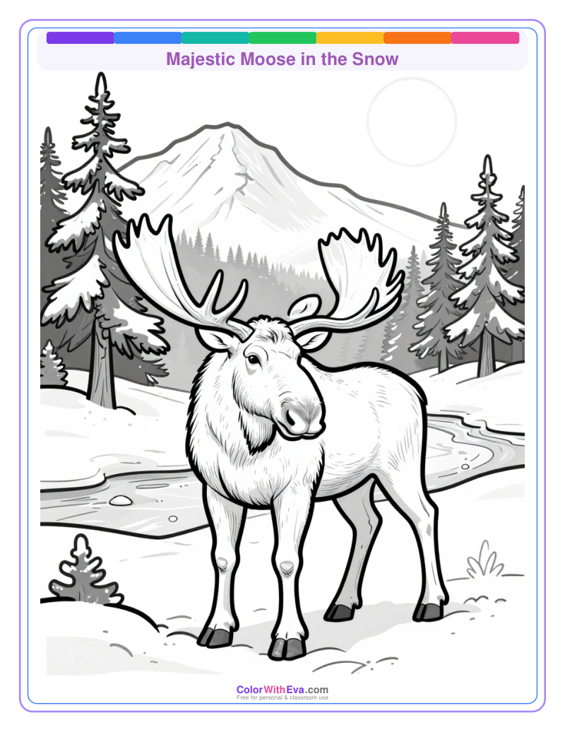 Majestic Moose in the Snow preview