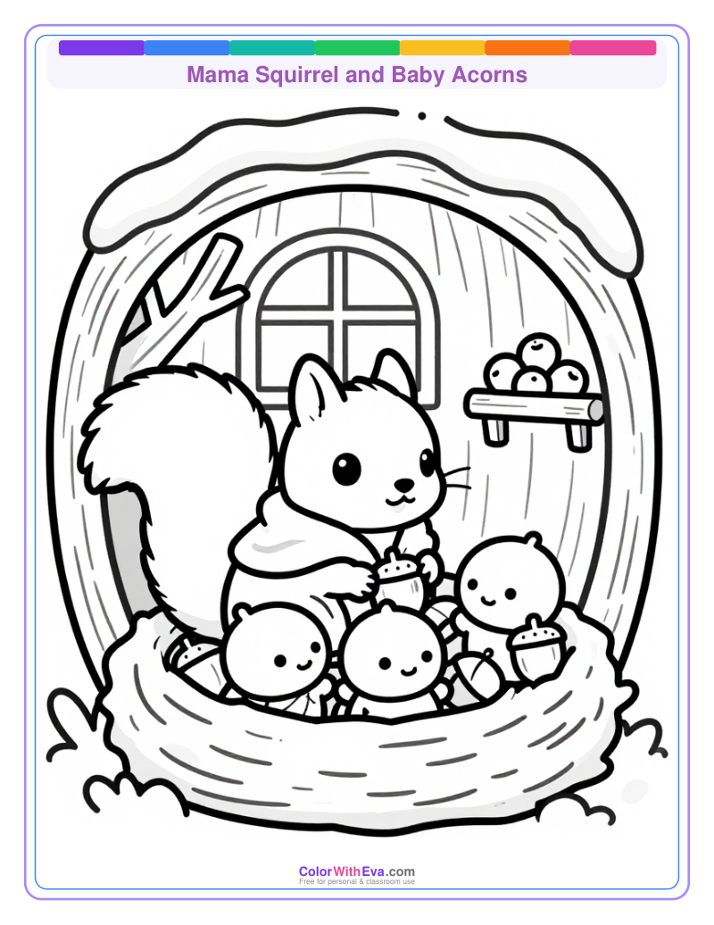 Mama Squirrel and Baby Acorns thumbnail