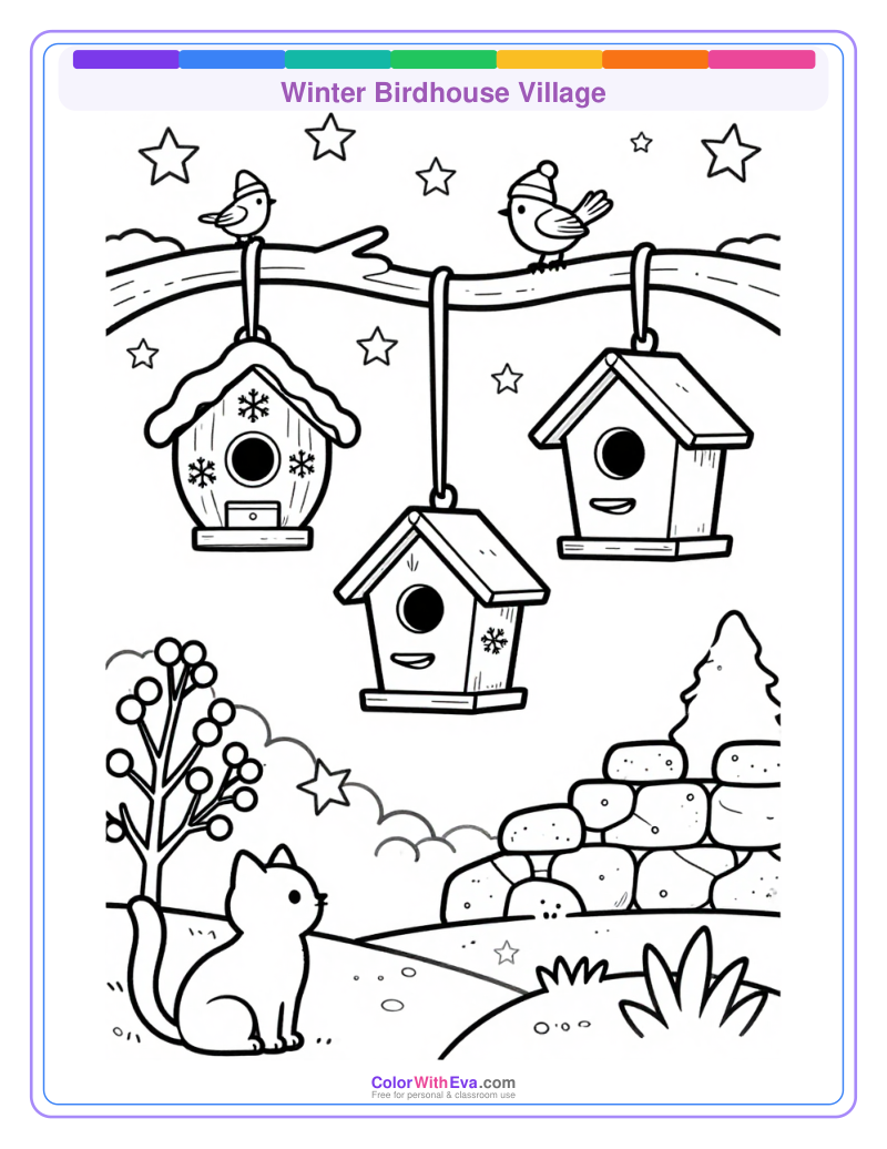 Winter Birdhouse Village thumbnail