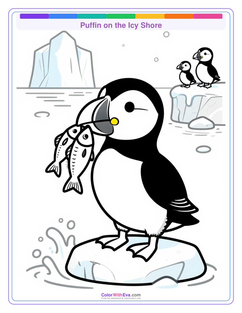 Puffin on the Icy Shore preview