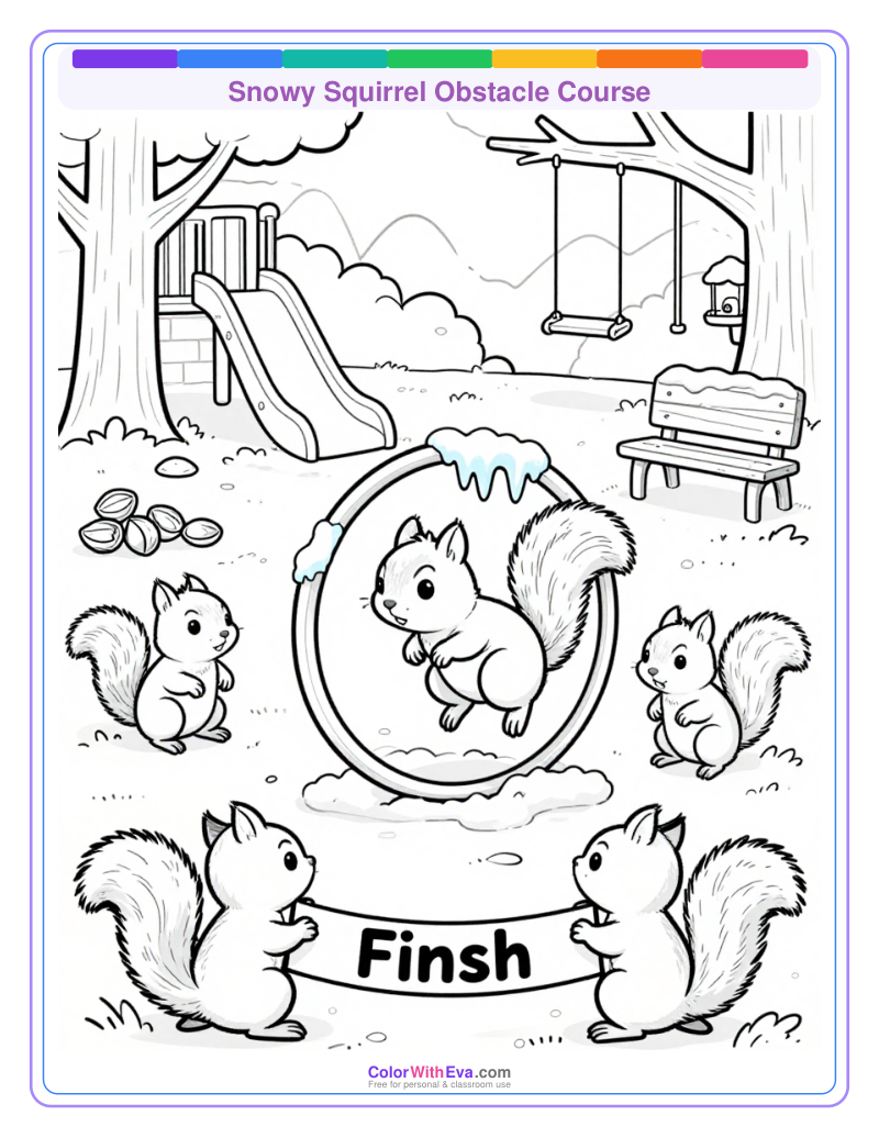 Snowy Squirrel Obstacle Course preview