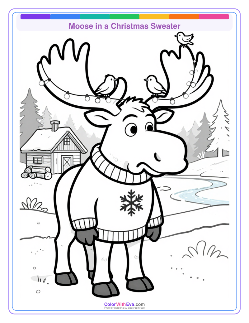 Moose in a Christmas Sweater thumbnail