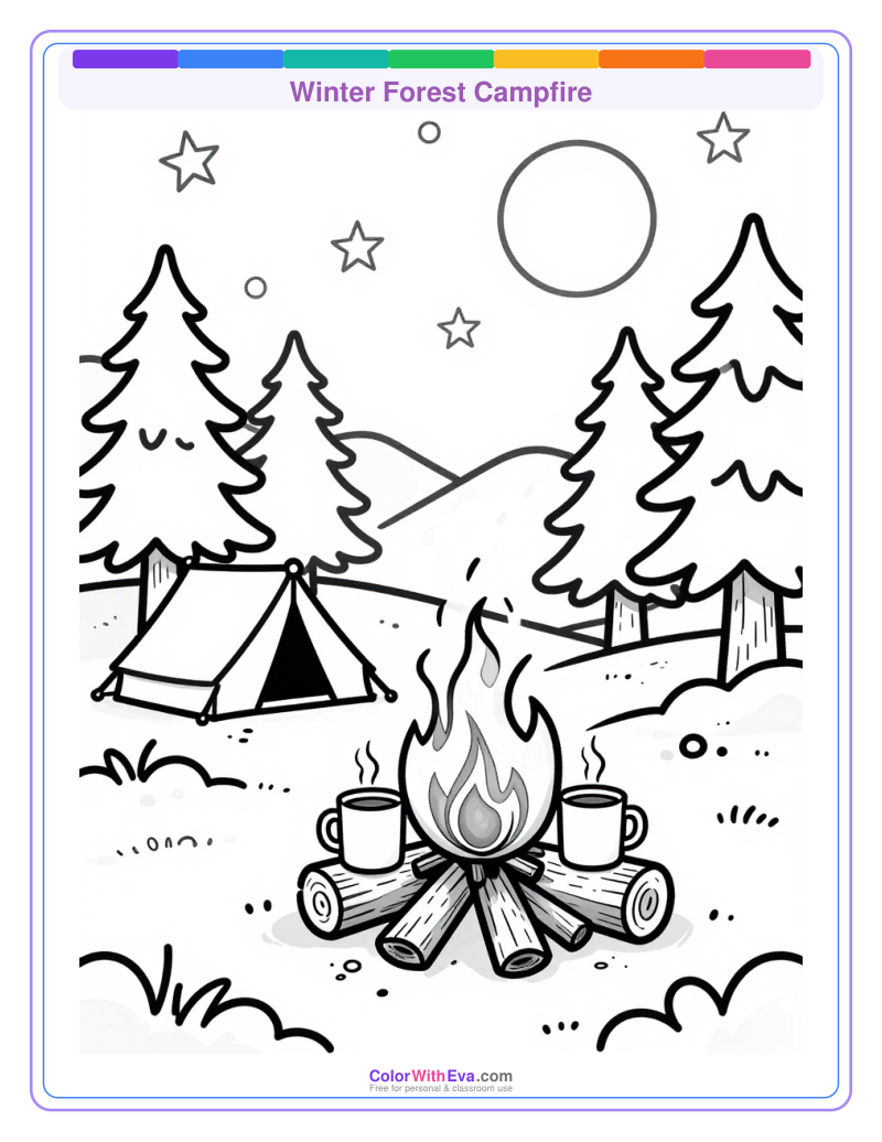 Winter Forest Campfire preview