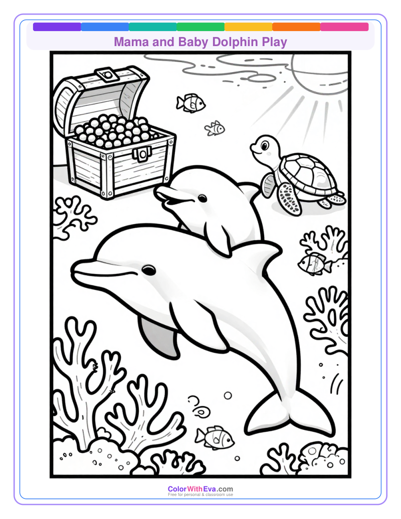 Mama and Baby Dolphin Play thumbnail