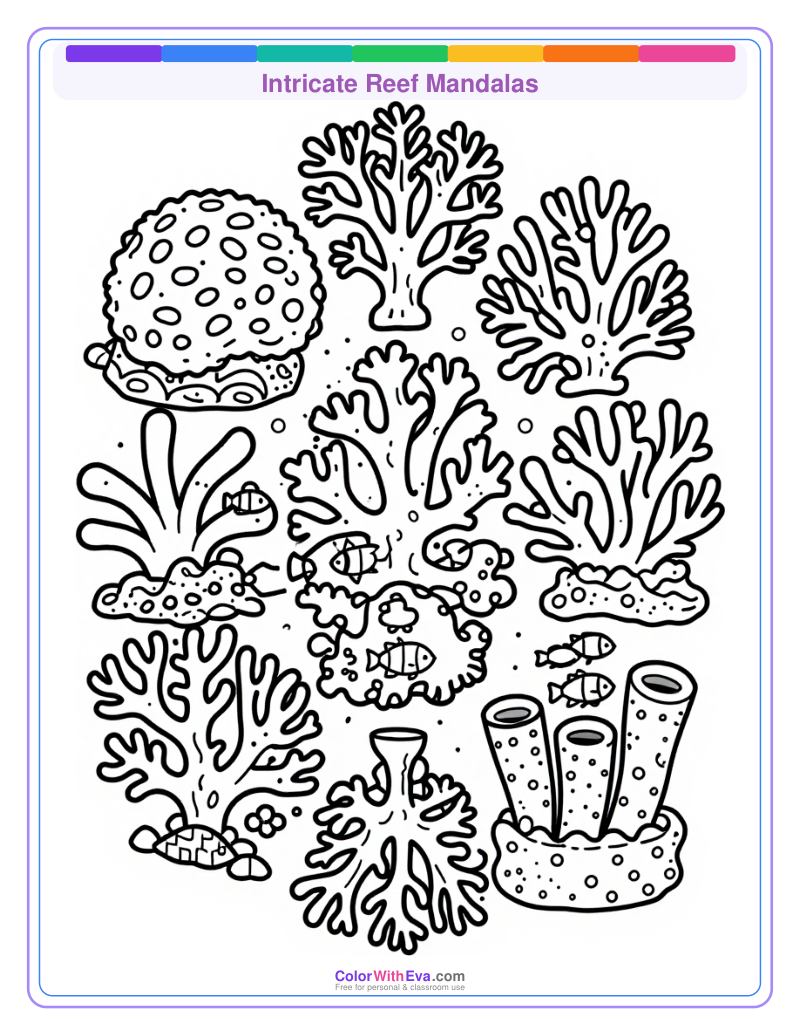Intricate Reef Mandalas preview