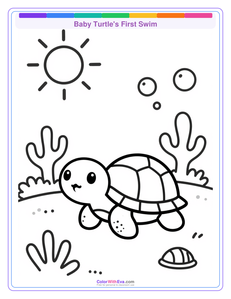 Baby Turtle's First Swim thumbnail