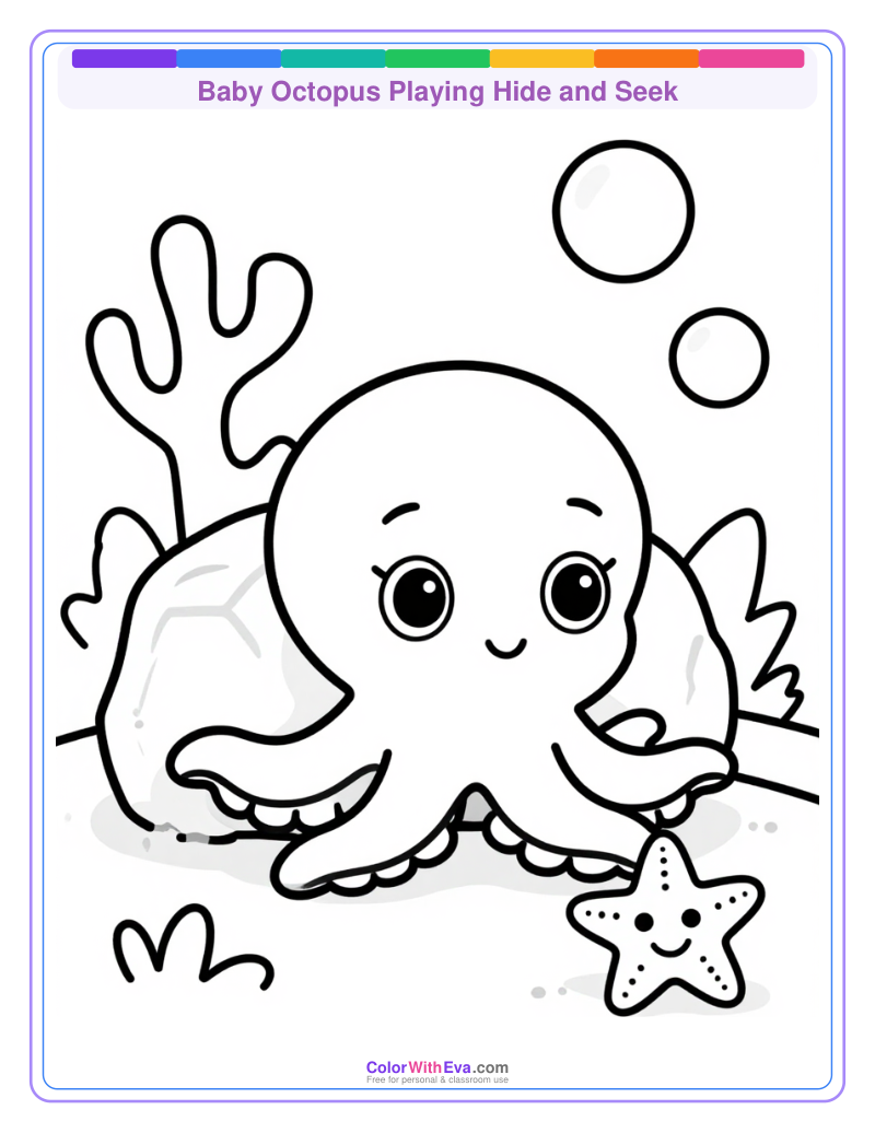 Baby Octopus Playing Hide and Seek thumbnail