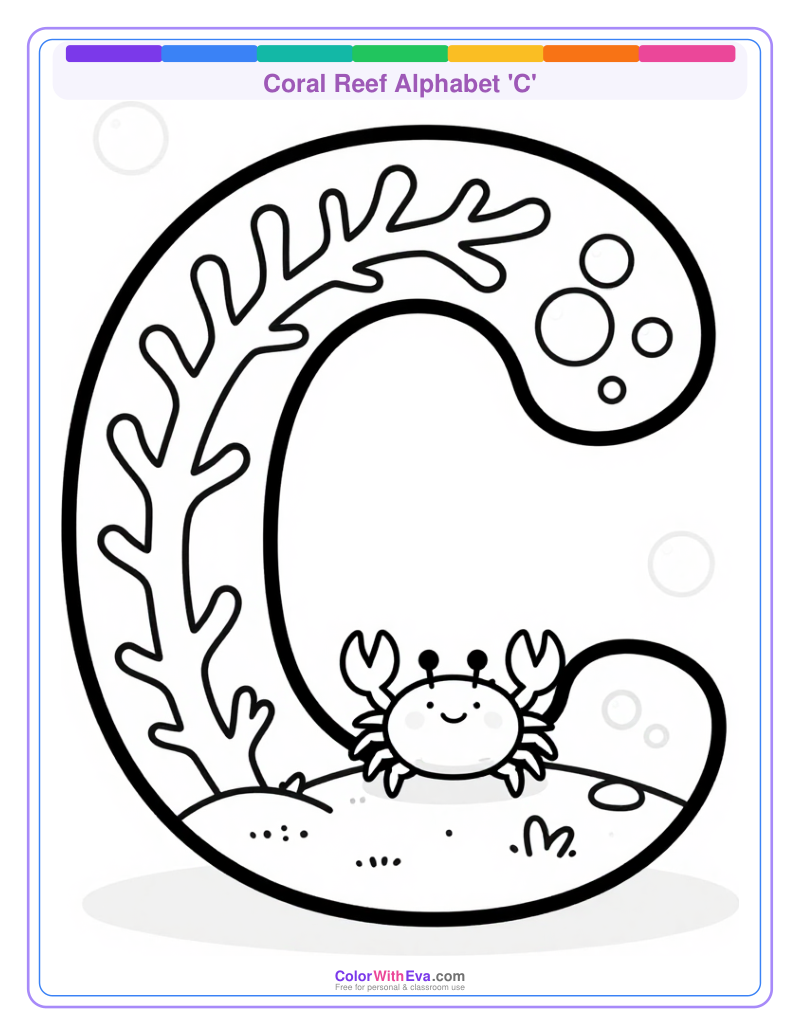 Coral Reef Alphabet 'C' preview